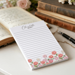 Personalised Birth Flower Notepad with Name Stationery Supplies Teacher's Day Birthday Gift for Family Friend Book Lover