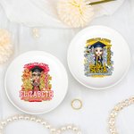 Personalisierte Gratulation Cartoon Charakter Keramik Trinket Schmuck Schale mit Namen und Jahr Graduierung Geschenk für Absolventen