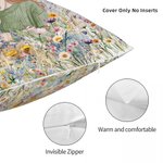 Personalised Watercolour Hand-Painted Style Photo Cushion Cover with Name Home Decor Mother's Day Gift for Woman