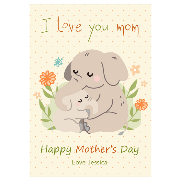 Floral Elephant Mother’s Day Ecard