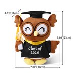 Personalized Cute Grad Cap and Bachelor's Gown Owl Plush Toy with Text and Year Souvenir Graduation Ceremony Gift for Graduates Classmates