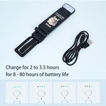 Personalized Cartoon Pet Photo LED Rechargeable Light Clip with Name Reading Accessory Birthday Gift for Pet Lovers Owners Book Lovers Bookworms