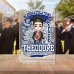 Personalized Congratulations You Did It Cartoon Character Acrylic Plaque with Name and Year School Graduation Keepsake Birthday Gift for Graduates