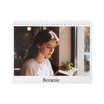 Personalized 1-4 Photos 2026 Floral Highland Cow Calendar with Text Anniversary Birthday Gift for Highland Cow Lovers