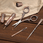 Personalised Cartoon Sewing Girl Birth Flower 6 Pcs Sewing Tool Kit with Name Birthday Gift for Mom Grandma Sewing Lover