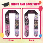 Personalisierte bunte Foto-Collage In Loving Memory Graduation Stola mit Namen Class of 2026 Graduation Geschenk für Absolventen