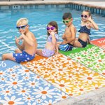 Personalised Daisy Multicolor Quick Dry Microfiber Beach Towel with Name Travel Birthday Gift for Family Friends