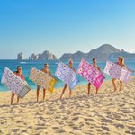 Personalised Daisy Multicolor Quick Dry Microfiber Beach Towel with Name Travel Birthday Gift for Family Friends