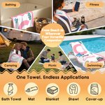 Asciugamano da spiaggia morbido e personalizzato a tema oceano con nome e iniziali Regalo per bambini e bambine per la festa in spiaggia