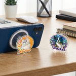 Cadeau d'anniversaire personnalisé pour les amoureux des animaux de compagnie avec photo de l'animal en acrylique, avec support extensible et nom