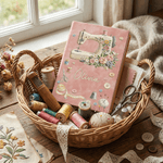 Personalized Vintage Sewing Machine Pattern Name A5 A6 PU Leather Notebook Daily Use Birthday Gift for Sewers Women