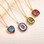 Personalized Birthstone Shield Badge Sterling Silver Necklace with Text Dainty Jewelry Class of 2026 Graduation Gift for Graduates Classmates Friends