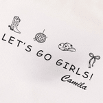 Henkilökohtainen Let's Go Girls Suuri kapasiteetti Kangaskassi nimi Päivittäinen käyttö Tytöt Matka Bachelorette Party lahja tyttö Morsiusneito