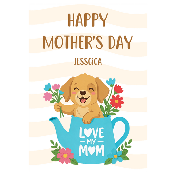 Bear with Floral Mother’s Day Ecard