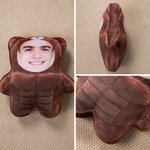 Personalized Funny Face Photo Design Muscle Bear Plush Toy Pillow Home Decor Anniversary Gift for Couple Friend