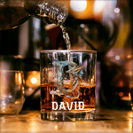 Personalised Dragon Pattern Initial Whiskey with Name Party Birthday Gift for Man Bartender Whiskey Enthusiast
