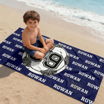 Serviette de plage surdimensionnée à séchage rapide avec nom Accessoires de vacances d'été Cadeau d'anniversaire pour les amoureux des sports de balle Amis