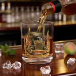 Personalised Lorry Pattern 10 oz Whiskey Glass with Name Daily Drinking Birthday Gift for Lorry Driver Husband