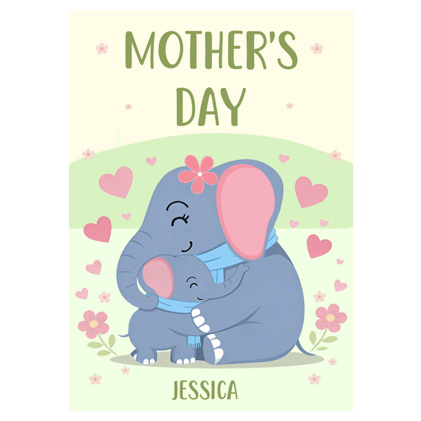 Elephant Hug Mother’s Day Ecard