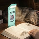Personalized Cartoon Pet Photo LED Rechargeable Light Clip with Name Reading Accessory Birthday Gift for Pet Lovers Owners Book Lovers Bookworms