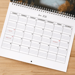 Personalized 1-4 Photos 2026 Floral Highland Cow Calendar with Text Anniversary Birthday Gift for Highland Cow Lovers