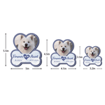 Personalizado Corazón Hueso de Perro Foto de madera Visera Clip con nombre y fecha Coche Accesorio Pérdida de Mascota Memorial Regalo para el dueño de la mascota Amante