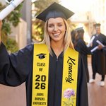 Estola de Graduación Personalizada con Nombre y Año de Graduación Class Of 2026 Regalo de Graduación para Graduados