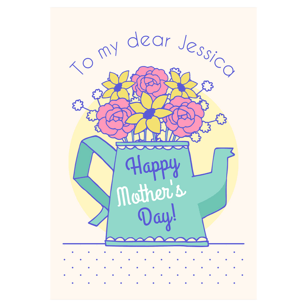 Floral Watering Can Mother’s Day Ecard