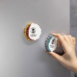 Magnete personalizzato in resina glitterata per cappello da laurea con nome dell'anno Set di 5 decorazioni per il frigorifero Ricordo della scuola, festa di laurea, regalo per i laureati