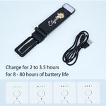 Personalized Birth Flower Rechargeable LED Book Light Clip with Name Reading Accessories Birthday Mother's Day Gift for Bookworm Student