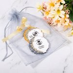 Magnete personalizzato in resina glitterata per cappello da laurea con nome dell'anno Set di 5 decorazioni per il frigorifero Ricordo della scuola, festa di laurea, regalo per i laureati