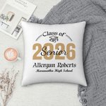 Personalizzato Classe 2026 Senior Pride Graduation Throw Pillow Cover Cerimonia di laurea regalo per gli amici adolescenti
