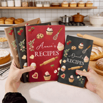 Personalised Recipes Cake A5 A6 PU Leather Notebook with Name Daily Use Birthday Gift for Baker Baking Enthusiast