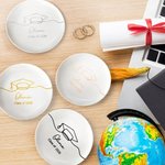 Personalisierte Graduation Cap Keramik Trinket Schmuckschale mit Namen und Text Klasse von 2026 Graduierung Geschenk für Frauen Absolventen