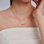 Collier personnalisé 1-6 pierres de naissance de la famille Bijoux délicats Anniversaire Fête des mères Cadeau pour Maman Grand-mère Famille