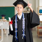 Personalized Class of 2026 Multicolor Glitter Graduation Ribbon Lei with Name Graduation Accessories Senior Recognition Party Gift for Graduates