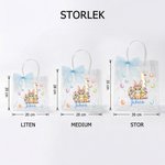 Personlig påskkorg med namn och initialer rosa rosett återanvändbar påskväska för barn perfekt present till påsk