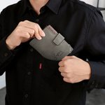 Personalized Engraved Photo Men's Foldable Compact Leather Wallet with  Text Father's Day Birthday Gift for Men