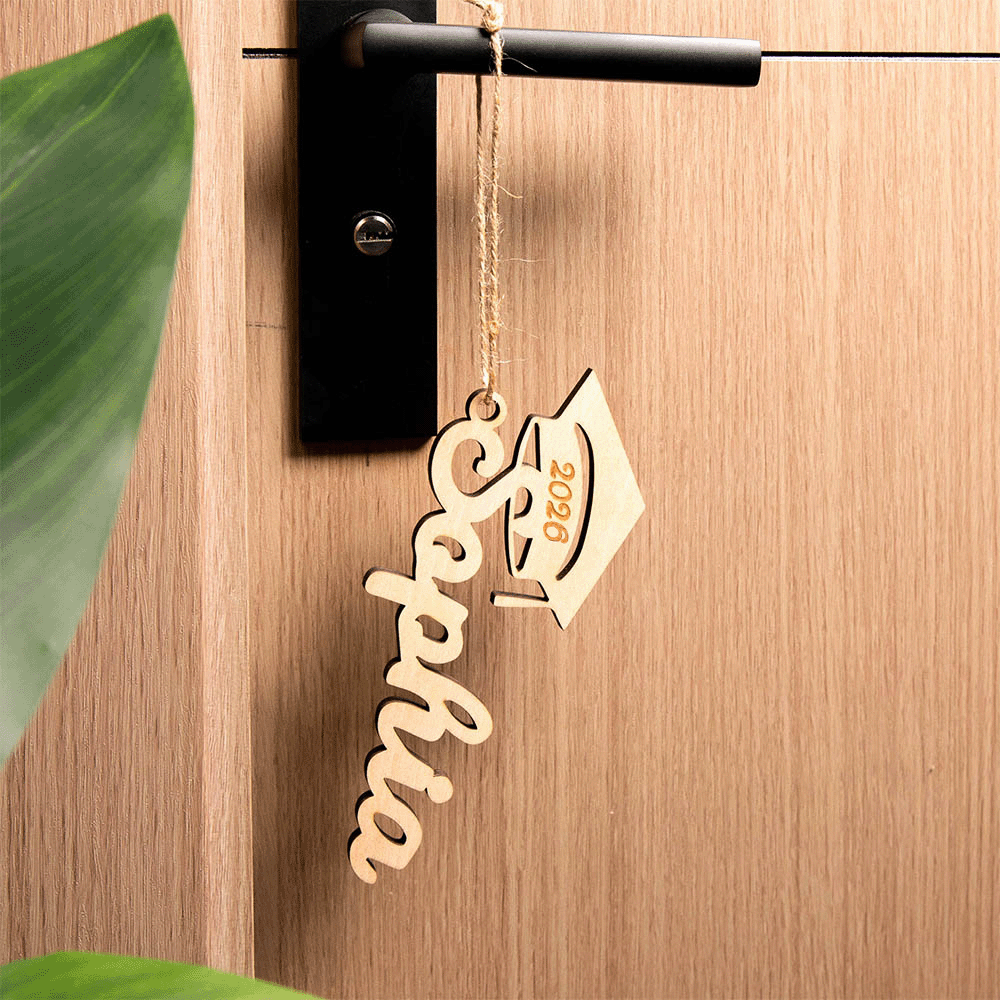 Wood Graduation Decoration Name Tag