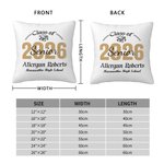 Personalizzato Classe 2026 Senior Pride Graduation Throw Pillow Cover Cerimonia di laurea regalo per gli amici adolescenti