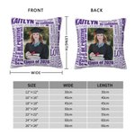 Personalisierte Multicolor Inspirational Graduation Foto werfen Kissenbezug mit Namen Jahr Graduierung Geschenk für Absolventen