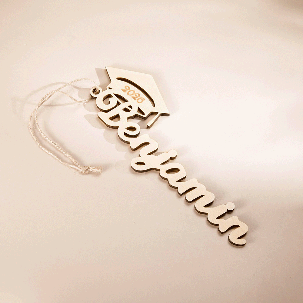 Wood Graduation Decoration Name Tag