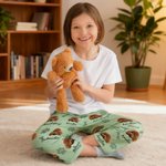 Personalized Paw Print Carrot Pet Photo Soft Skin-Friendly Pajama Pants with Name Birthday Gift for Family Friends Pet Lovers