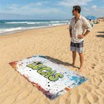 Personalisierte Graffiti-Stil schnell trocken überdimensioniert Mikrofaser Strandtuch mit Namen Sommer Urlaub Strand Party Geburtstag Geschenk für Kinder Freunde
