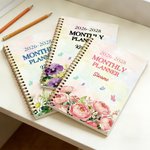 Personalized Birth Flower Butterfly 2026-2028 Planner A5 Spiral Notebook with Name and Monthly Planner Pages Birthday Gift for Women