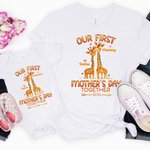 Personalized 2026 Our First Mother's Day Together Giraffe Baby Onesie Gift for Baby New Mother