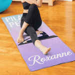 Personalized Cartoon Pilates Character Gradient Colour Pilates Towel with Name Sports Accessories Birthday Fitness Gift for Pilates Lover