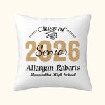 Personalizzato Classe 2026 Senior Pride Graduation Throw Pillow Cover Cerimonia di laurea regalo per gli amici adolescenti