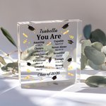 Personalized You Are Bible Chapter Graduation Cap Acrylic Plaque with Name and Year Home Decor Graduation Gift for Class of 2026 Graduates Christians