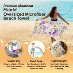 Henkilökohtainen Abstrakti tyyli Syntymä Kukka Nopea kuivua ylimitoitettu rantapyyhe nimi Beach Party syntymäpäivälahja perheelle ystävät